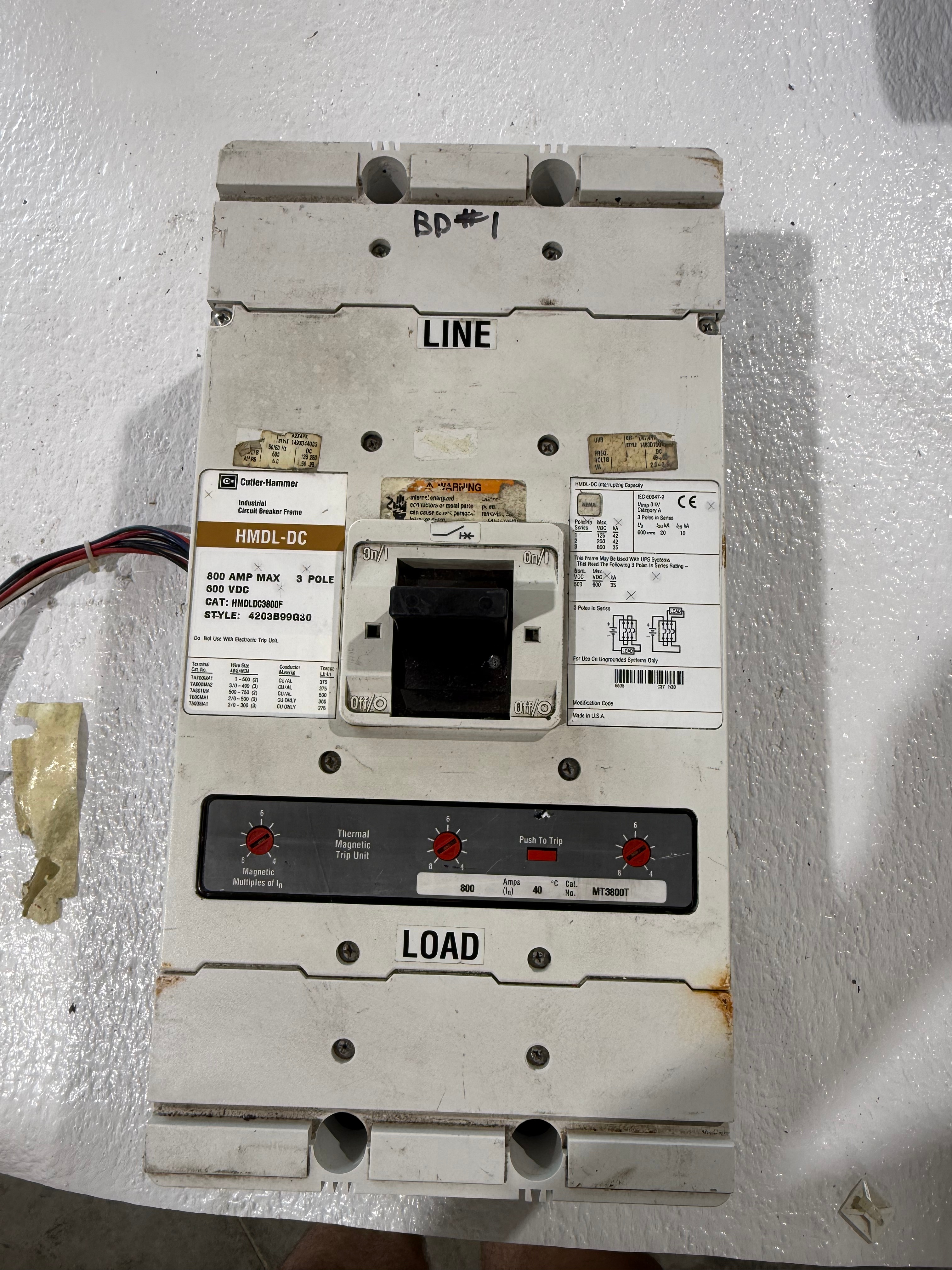 800A Cutler Hammer HMDLDC3800F