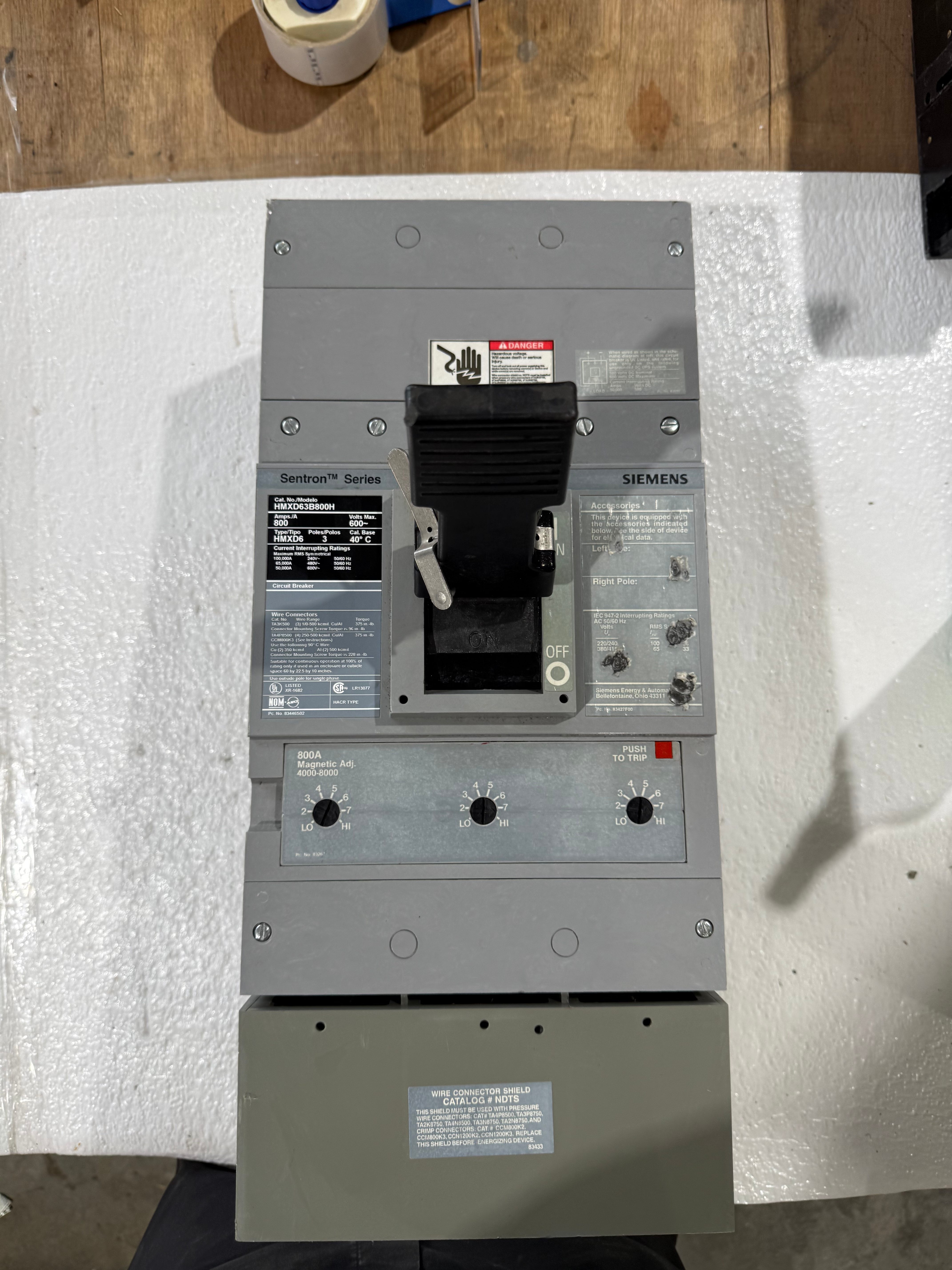 Siemens HMXD63B800H 800A