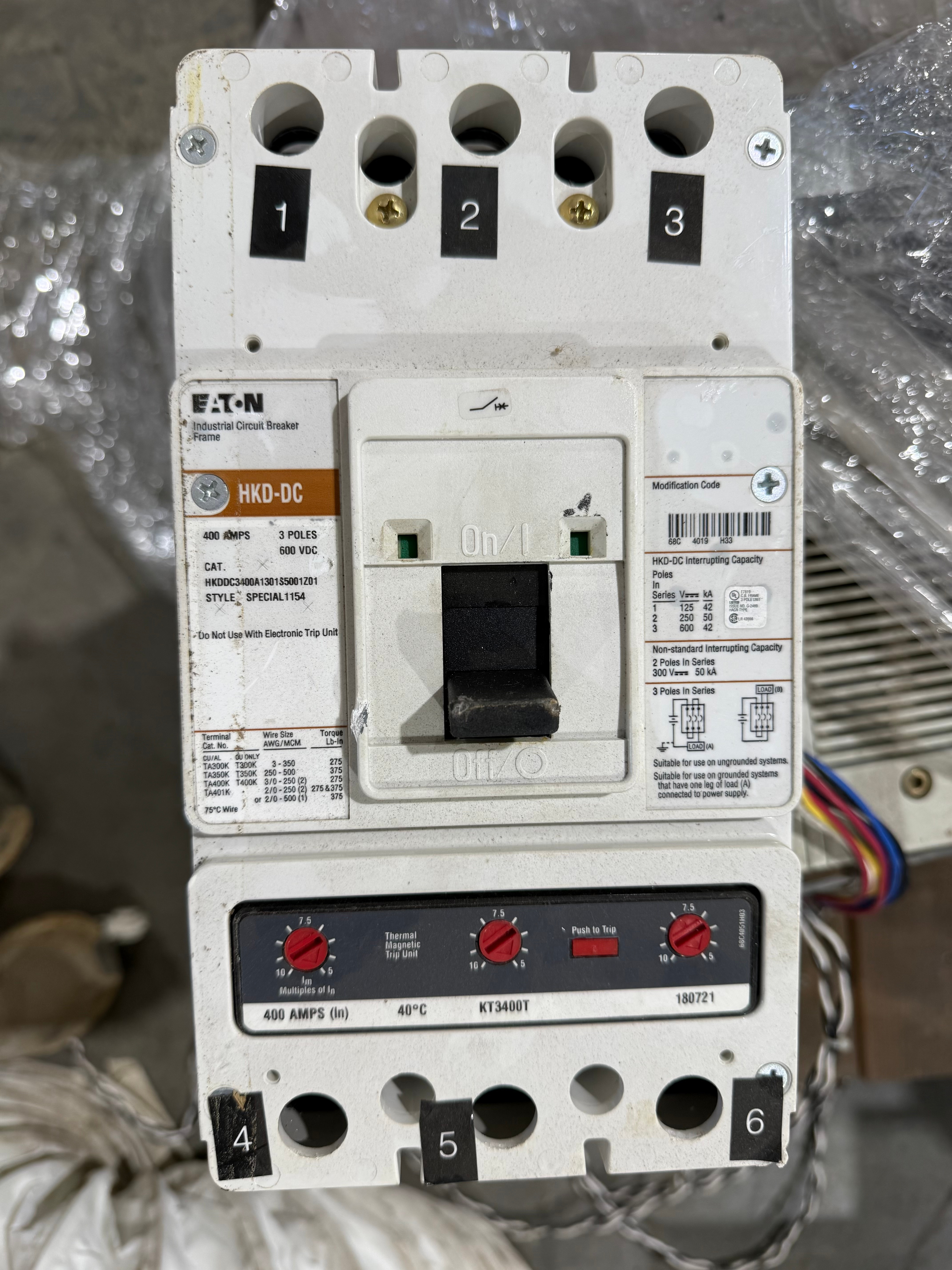 Eaton 400A HKDDC3400A1301S5001Z01
