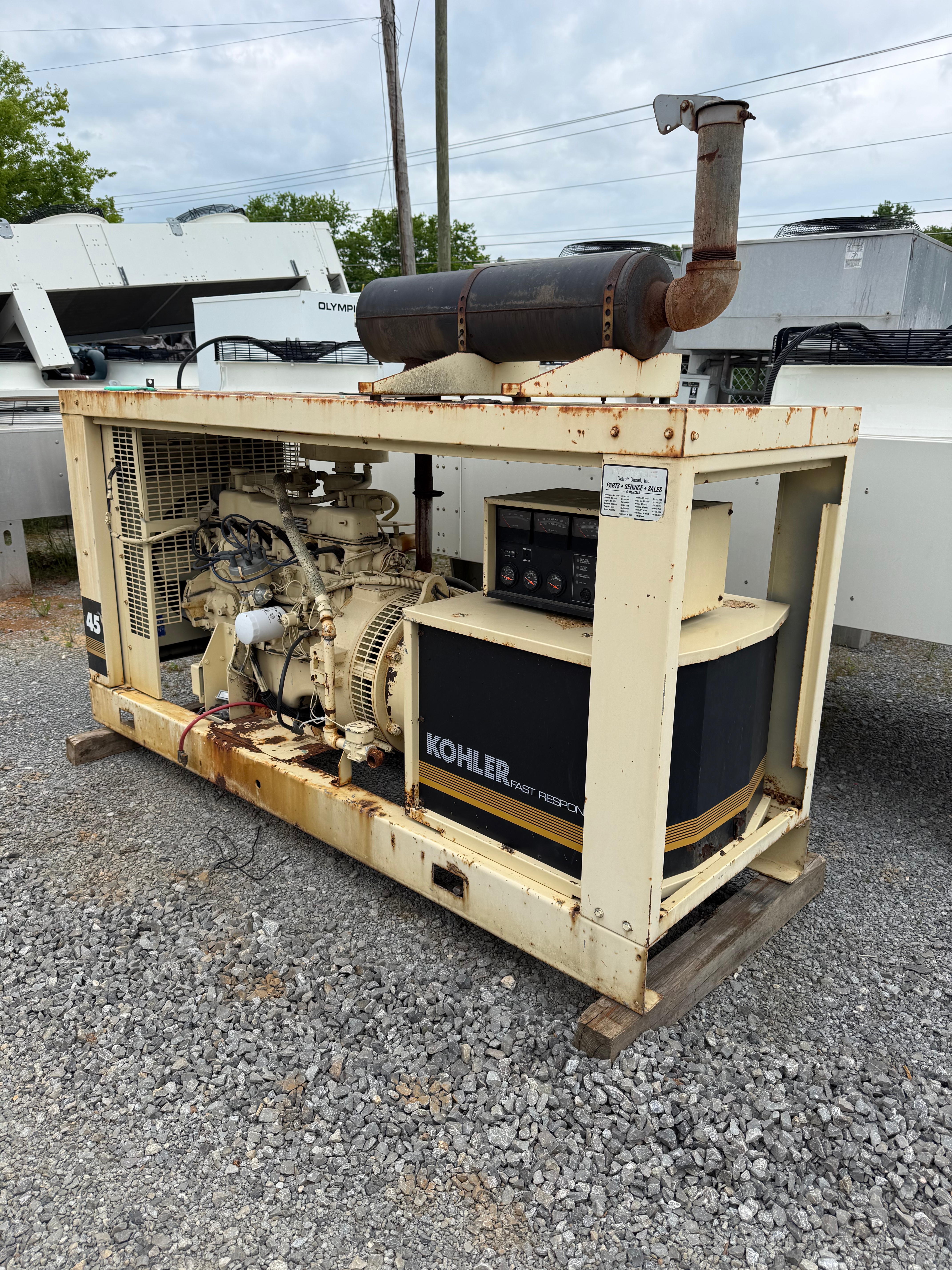 Kohler 45RZ72 Diesel Generator – 45kW – 660 Hours