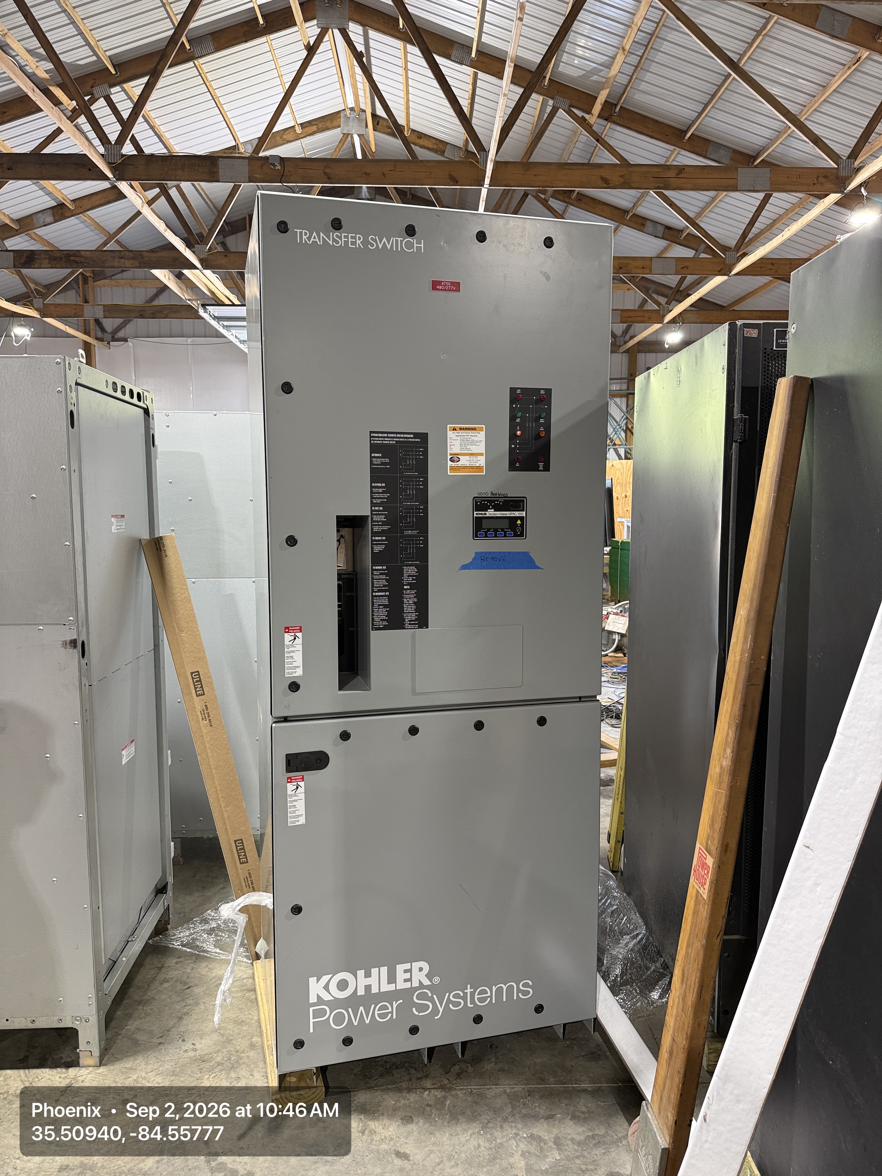 Kohler KGS-DMTA-0600S 600A Automatic Transfer Switch – 480V 3-Pole, MPAC 1500, 2015