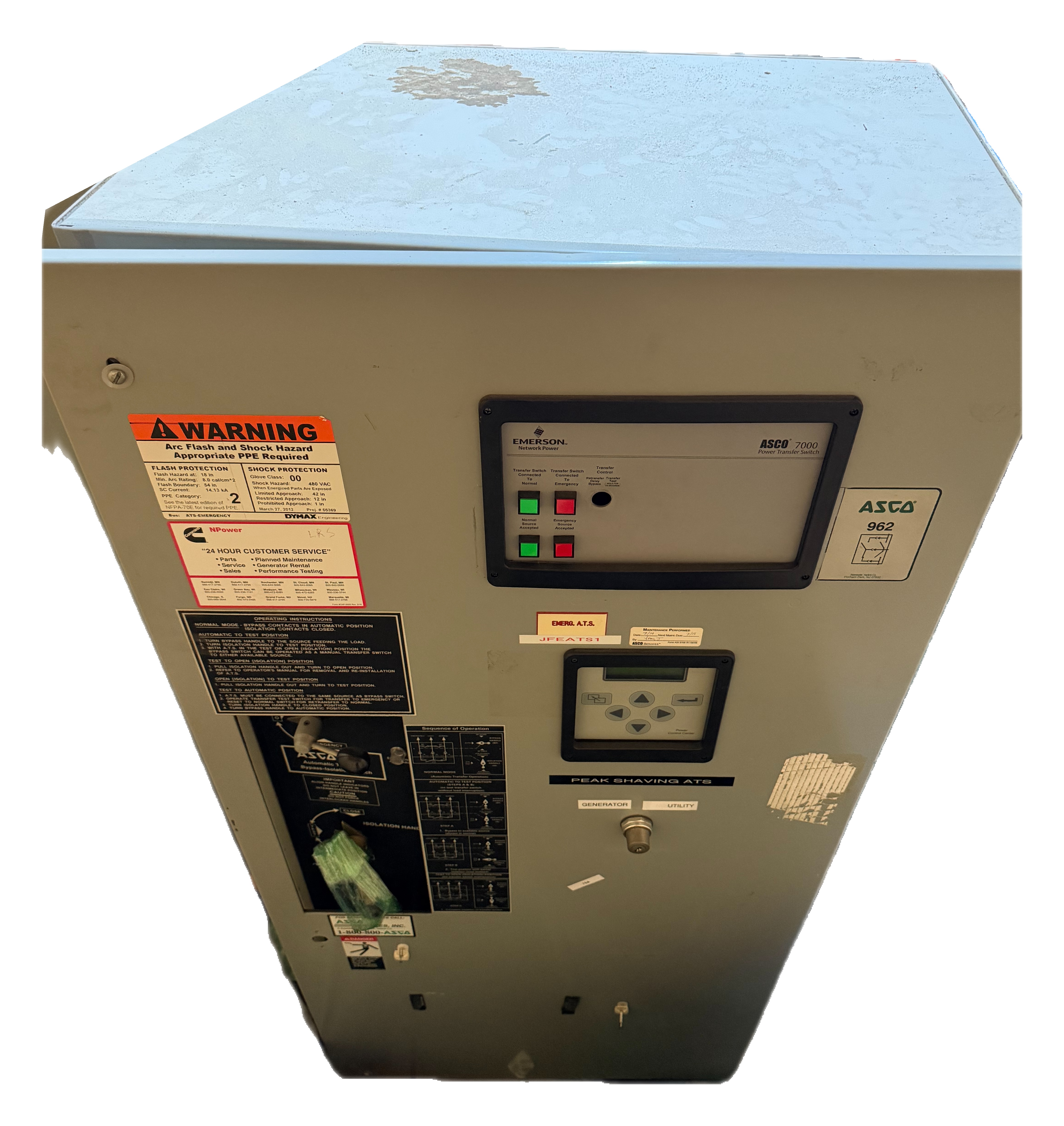 ASCO 962 400A Automatic Transfer & Bypass-Isolation Switch - 480V 3-Phase 3-Pole